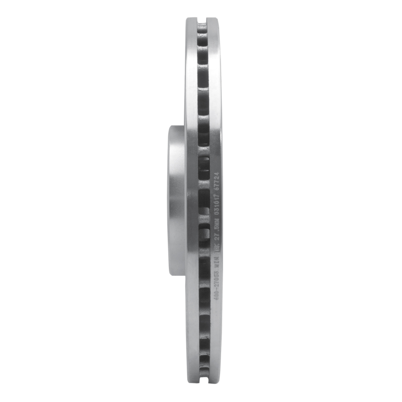 Volvo XC90 Brake Rotor (1) - Front Left - R1 Concepts - Drilled & Slotted - Silver - `16-`26